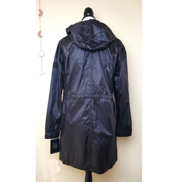 London Fog Women's Cinched Waist Long Windbreaker - Picture 3 of 8